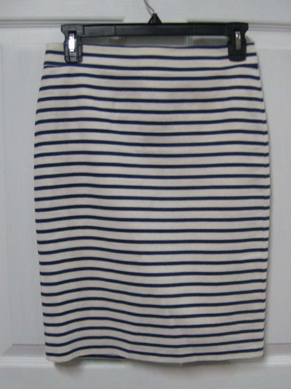 J. Crew No.2 Pencil Skirt in Black Stripe Size 00